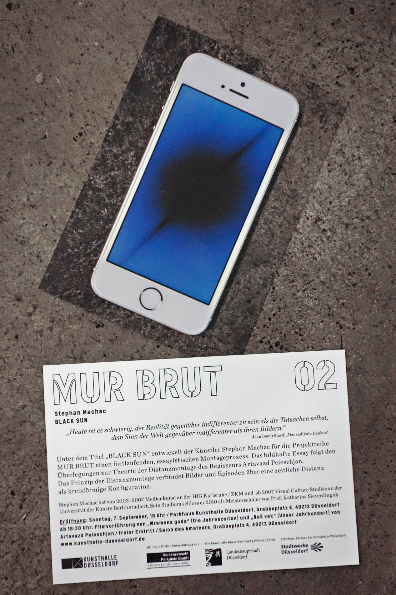 Stephan Machac MUR BRUT #2 Kunsthalle Düsseldorf Grab­beplatz 4, 40213 Düs­sel­dorf